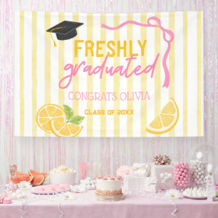 Frisch graduierte Abschlussparty-Limonaden-Hinterg Banner