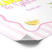 Frisch graduierte rosa gestreifte Karten & Geschen Poster (Ecke)