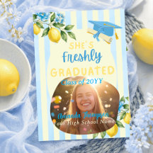 Frisch graduierte Zitronen-Foto-Ankündigung