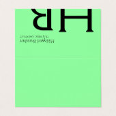 Frisch grün und modern weiß visitenkarten (Außenseite Aufgefaltet)