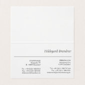 Frisch grün und modern weiß visitenkarten (Innenseite Aufgefaltet)