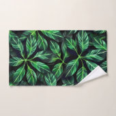 Frisch grünes Blattmuster Badhandtuch Set (Handtuch)