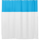Frisch heller blauer Minimalistischer Farbblock Duschvorhang (Vorderseite)