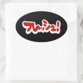 Frisch Japanisch フ レ ュ! Ovaler Aufkleber (Tasche)