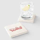 Frisch Japanisch フ レ ュ! Steinuntersetzer (Seitenansicht)