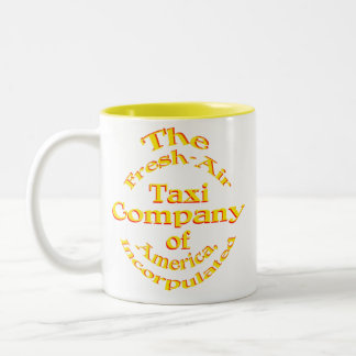Frisch-Luft Taxi Company von Amerika Incorpulated Zweifarbige Tasse