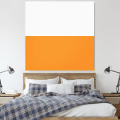 Frisch-orangefarbener Minimalistischer Farbblock Leinwanddruck (Insitu (Schlafzimmer))