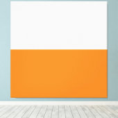 Frisch-orangefarbener Minimalistischer Farbblock Leinwanddruck (Insitu (Holzboden))