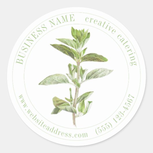 FRISCH OREGANO Biz ID Large Round Stickers (Vorderseite)