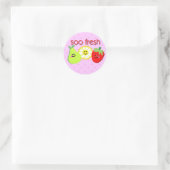 frisch runder aufkleber (Tasche)