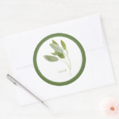 FRISCH SAGE Large Round Stickers (+text) Green (Umschlag)