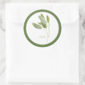 FRISCH SAGE Large Round Stickers (+text) Green (Tasche)