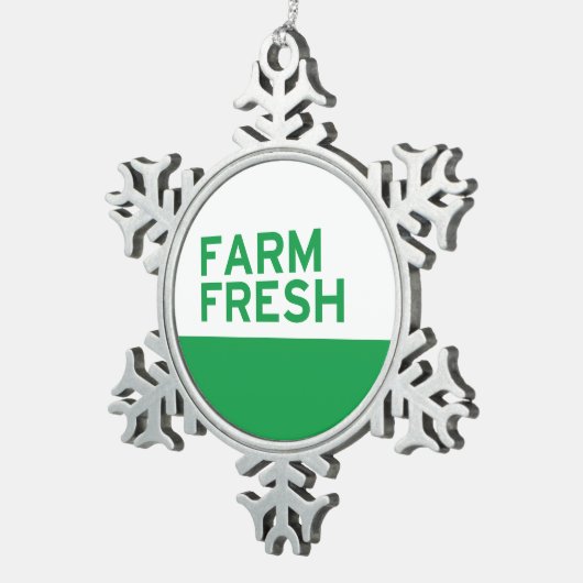 Frisch Schneeflocken Zinn-Ornament (Rechts)