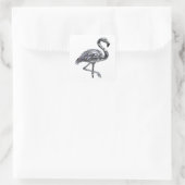 Frisch Silber FLAMINGO Sticker Design (Tasche)