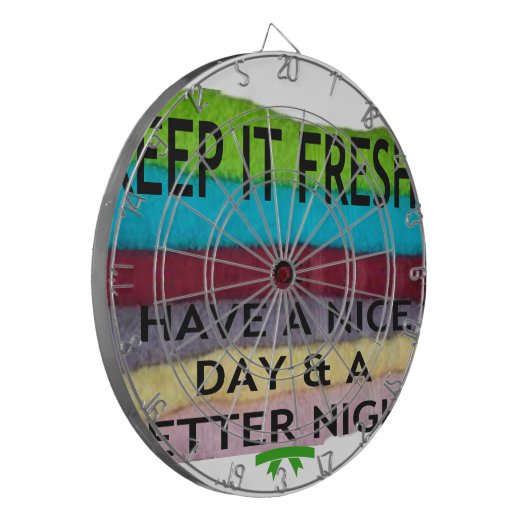 Frisch und sauber: Farbenbruch für einen Neubeginn Dartscheibe (Vorderseite Links)