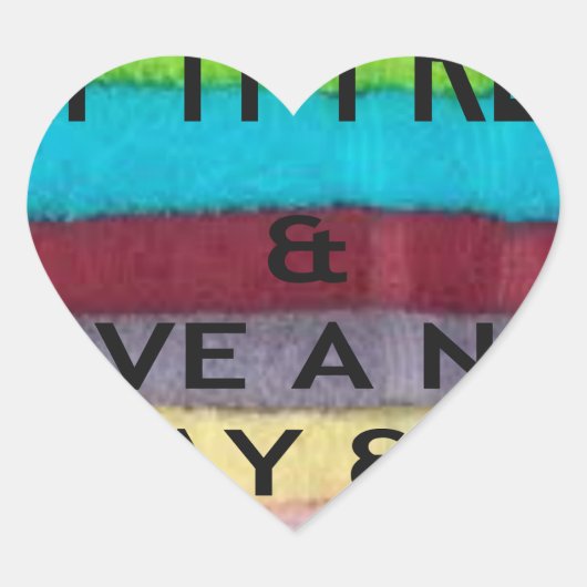 Frisch und sauber: Farbenbruch für einen Neubeginn Herz-Aufkleber (Vorderseite)