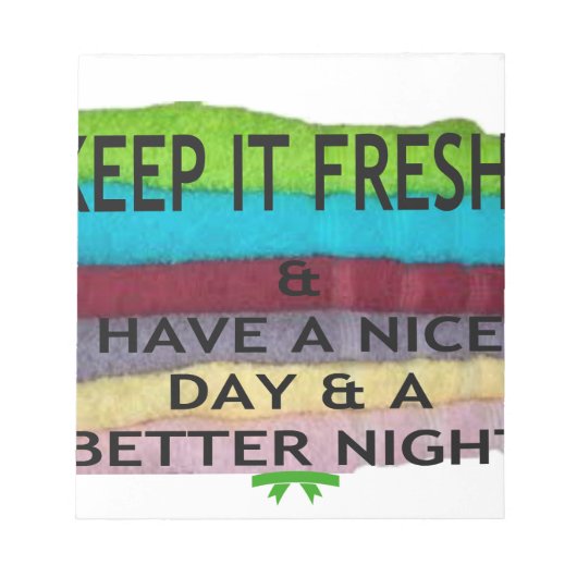 Frisch und sauber: Farbenbruch für einen Neubeginn Notizblock (Vorderseite)