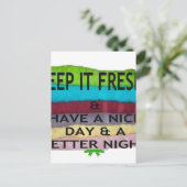 Frisch und sauber: Farbenbruch für einen Neubeginn Postkarte (Stehend Vorderseite)