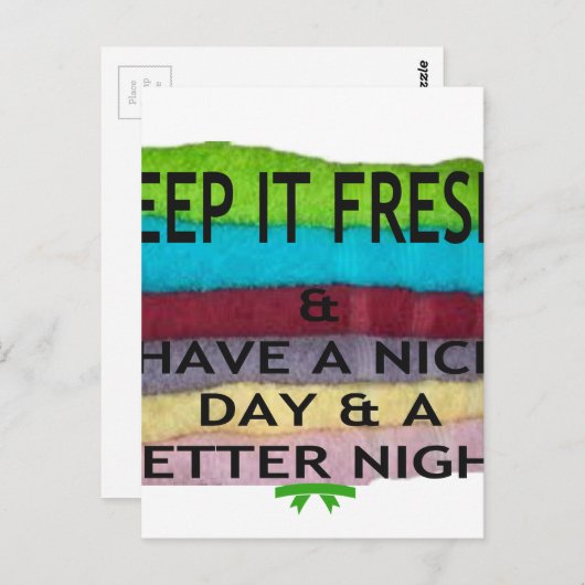 Frisch und sauber: Farbenbruch für einen Neubeginn Postkarte (Vorne/Hinten)