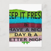 Frisch und sauber: Farbenbruch für einen Neubeginn Postkarte (Vorderseite)