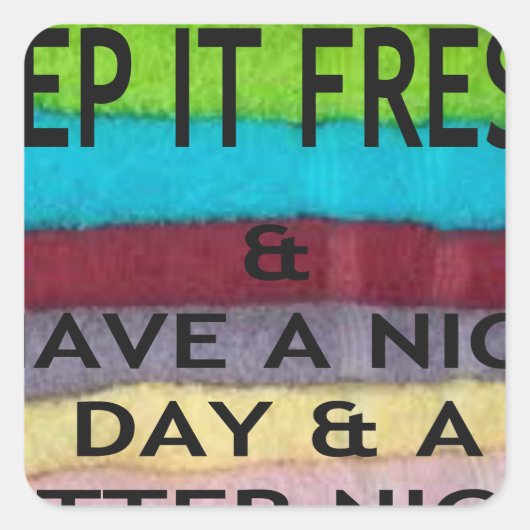 Frisch und sauber: Farbenbruch für einen Neubeginn Quadratischer Aufkleber (Vorderseite)