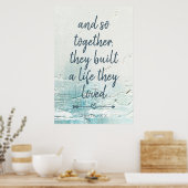 frisch verheiratetes Sprichwort Grunge Poster (Küche)