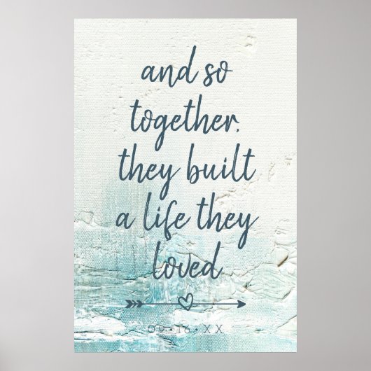 frisch verheiratetes Sprichwort Grunge Poster (Vorne)