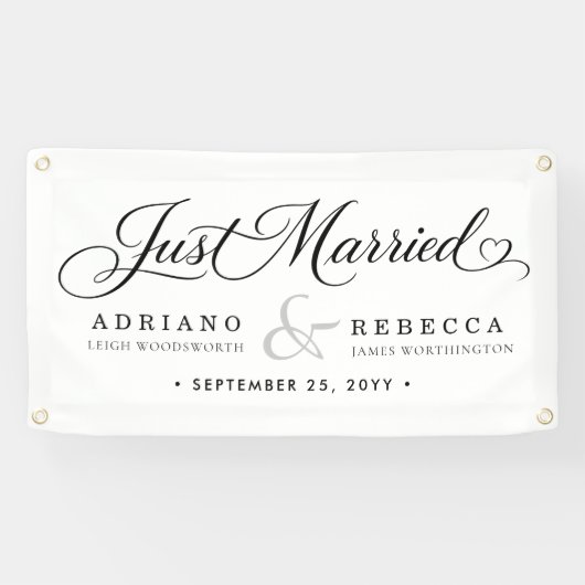 Frisch Vermählt Auto Banner (Horizontal)