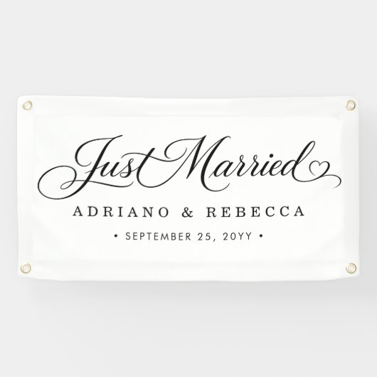 Frisch Vermählt Auto Banner (Horizontal)