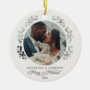 Frisch Vermählt & Glücklich: Neujahrs-Weihnachten  Keramik Ornament