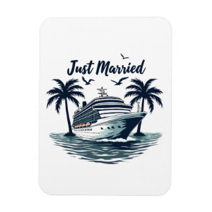 Frisch Vermählt Kreuzfahrt Sommer Hochzeit Ehemann Magnet