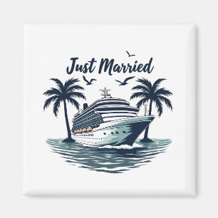 Frisch Vermählt Kreuzfahrt Sommer Hochzeit Ehemann Magnet