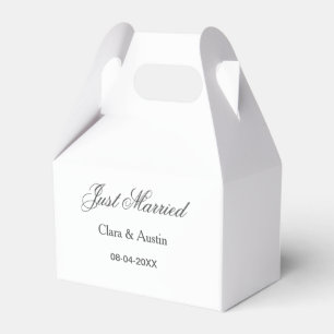 Frisch Vermählt Name des Paares Datum Jahr Hochzei Geschenkschachtel