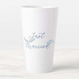 Frisch Vermählt Name des Paares Datum Jahr Hochzei Milchtasse