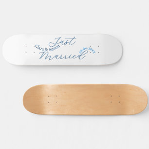 Frisch Vermählt Name des Paares Datum Jahr Hochzei Skateboard