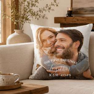 Frisch Vermählte unser erstes Weihnachten zusammen Kissen