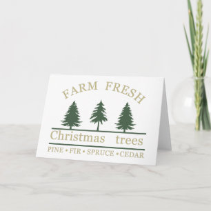 Frisch vom Bauernhof Weihnachts-Kiefern Karte