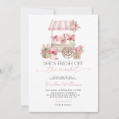 Frisch vom Markt Blumenmarkt-Brautparty Einladung (Vorderseite)