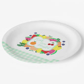 Frisch vom Markt Brautdusche Pappteller (Schrägansicht)