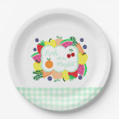 Frisch vom Markt Brautdusche Pappteller (Vorderseite)