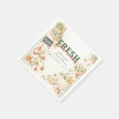 Frisch vom Markt: Brautdusche Serviette (Ecke)
