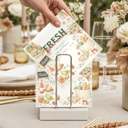 Frisch vom Markt: Brautdusche Serviette