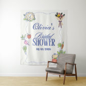 Frisch vom Markt Brautdusche Whimsical Gezeichnet Wandteppich (Beispiel)