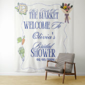 Frisch vom Markt Brautparty Begrüßung bei Wandteppich (Beispiel)