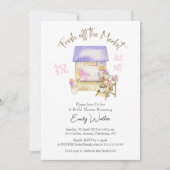 Frisch vom Markt Brautparty Blumenladen Einladung (Vorderseite)