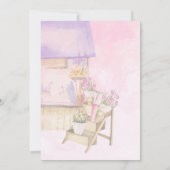 Frisch vom Markt Brautparty Blumenladen Einladung (Rückseite)