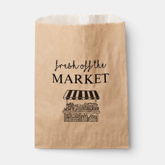 Frisch vom Markt Brautparty Geschenktüten Geschenktütchen (Vorderseite)