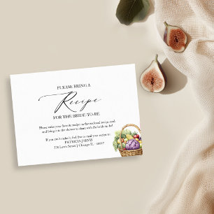 Frisch vom Markt Brautparty-Rezeptanfrage  Einladung