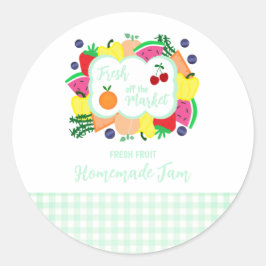 Frisch vom Markt Brautparty-Selbstgemachte Marmela Runder Aufkleber