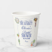 Frisch vom Markt Brautparty Shower Whimsical Pappbecher (Rückseite)